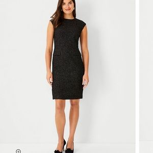 Ann Taylor Shimmer Tweed Pocket Dress